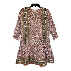 ANN TAYLOR LOFT Beach woman's size small S floral boho 100% cotton swim coverup